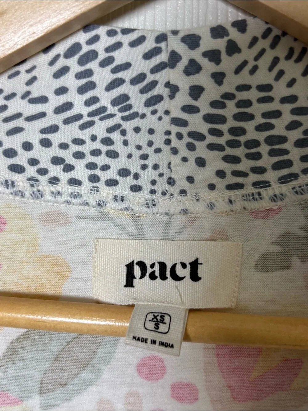 Pact Organic Staycation Robe Kimono Small Pajama Lounge Pockets Granola Minimal